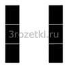 [LS503TSASW] Набор накладок 3 группы, Термопласт (ударопрочный) блестящий, чёрный <Jung>