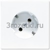 [LS520-45WW] SCHUKO®-розетка 45°, 16 A / 250 B ~, Блестящий дуропласт (устойчив к механическим повреждениям), бел <Jung>