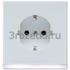 [LS520-OLGLEDW] SCHUKO®-розетка 16 A / 250 B ~, светло-серый (лакиров. алюминий) <Jung>