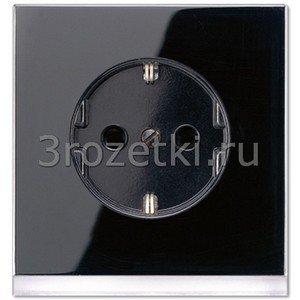 3rozetki.ru - Jung - [LS520-OSWLEDW] SCHUKO®-розетка 16 A / 250 B ~, чёрный (лакиров. алюминий).