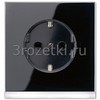 [LS520-OSWLEDW] SCHUKO®-розетка 16 A / 250 B ~, чёрный (лакиров. алюминий) <Jung>