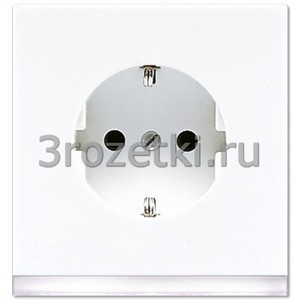 3rozetki.ru - Jung - [LS520-OWWLEDW] SCHUKO®-розетка 16 A / 250 B ~, белый (лакиров. алюминий).