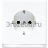 [LS520-OWWLEDW] SCHUKO®-розетка 16 A / 250 B ~, белый (лакиров. алюминий) <Jung>