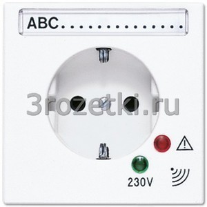 3rozetki.ru - Jung - [LS521KINAUFWW] SCHUKO®-розетка 16 A / 250 B ~, Блестящий дуропласт (устойчив к механическим повреждениям), белый.