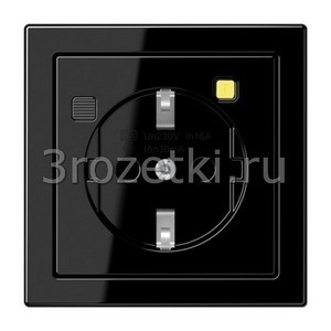 3rozetki.ru - Jung - [LS5520.30SW] SCHUKO®-розетка (УЗО) 16 A / 250 B ~, Термопласт (ударопрочный) блестящий, чёрный.