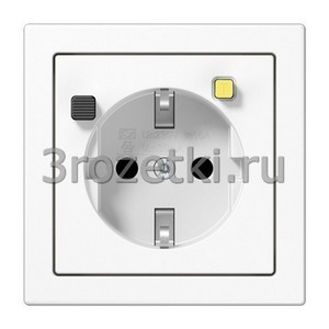 3rozetki.ru - Jung - [LS5520.30WW] SCHUKO®-розетка (УЗО) 16 A / 250 B ~, Термопласт (ударопрочный) блестящий, белый.