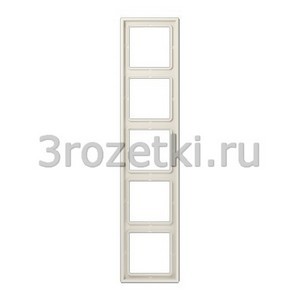 3rozetki.ru - Jung - LS - [LS985W] Рамка 5я, вертикальная/горизонтальная  (слоновая кость).