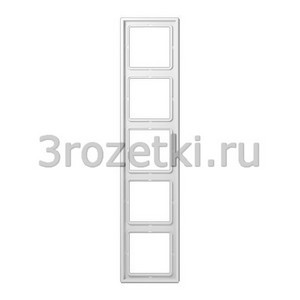 3rozetki.ru - Jung - LS - [LS985WW] Рамка 5я, вертикальная/горизонтальная  (белый).