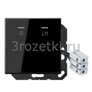 3rozetki.ru - Jung - [LSCUKO5M230SW] Накладка для внешнего DND-модуля с LED-лампами, 230 В, Термопласт (ударопрочный) блестящий, чёрный.