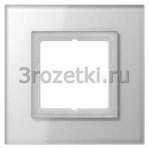 3rozetki.ru - Jung - LS-Plus - [LSP981GLWW] Рамка 1я, стекло  (белый).