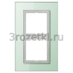 3rozetki.ru - Jung - [LSP982GLAS] Стеклянная рамка, матовый белый, 2-ная.