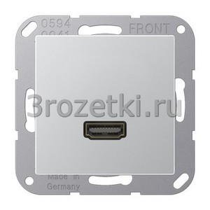 3rozetki.ru - Jung - [MAA1112AL] HDMI, Термопласт (ударопрочный) лакиров., алюминий.