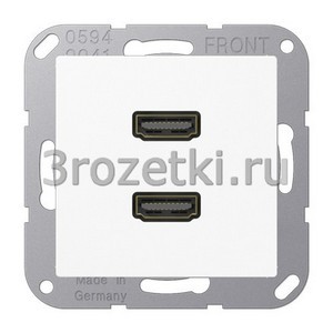 3rozetki.ru - Jung - [MAA1133WW] 2 x HDMI, Термопласт (ударопрочный) блестящий, белый.