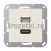 [MAA1163] HDMI / USB 2.0, Термопласт (ударопрочный) блестящий, слоновая кость <Jung>