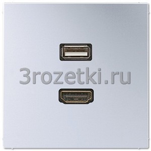 3rozetki.ru - Jung - [MAAL1163] HDMI / USB 2.0, Металлическое исполнение, алюминий.