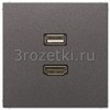 [MAAL1163AN] HDMI / USB 2.0, Металлическое исполнение, антрацит (лакиров. алюминий) <Jung>