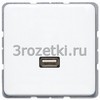 [MACD1122WW] USB 2.0, Термопласт (ударопрочный) блестящий, белый <Jung>