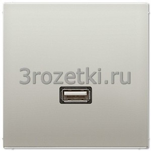 3rozetki.ru - Jung - [MAES1122] USB 2.0, Металлическое исполнение, нержавеющая сталь.