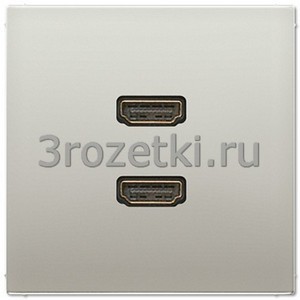 3rozetki.ru - Jung - [MAES1133] 2 x HDMI, Металлическое исполнение, нержавеющая сталь.