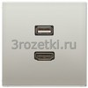 [MAES1163] HDMI / USB 2.0, Металлическое исполнение, нержавеющая сталь <Jung>