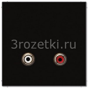 3rozetki.ru - Jung - [MALS1021SW] Аудио «Тюльпан» (Cinch/RCA), Термопласт (ударопрочный) блестящий, чёрный.