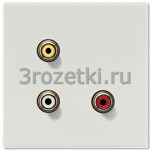 3rozetki.ru - Jung - [MALS1031LG] Аудио «Тюльпан» (Cinch/RCA) / Композитный (смешанный) видеосигнал, Термопласт (ударопрочный) блестящ.