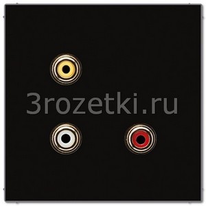 3rozetki.ru - Jung - [MALS1031SW] Аудио «Тюльпан» (Cinch/RCA) / Композитный (смешанный) видеосигнал, Термопласт (ударопрочный) блестящ.