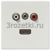 [MALS1082LG] Аудио «Тюльпан» (Cinch/RCA) / Стереоразъем (TRS 3,5 мм) / HDMI, Термопласт (ударопрочный) блестящий, <Jung>