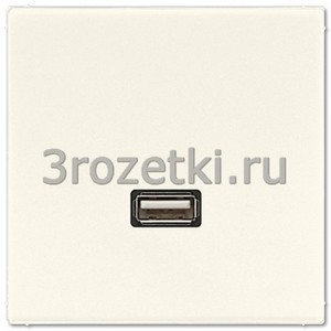 3rozetki.ru - Jung - [MALS1122] USB 2.0, Термопласт (ударопрочный) блестящий, слоновая кость.