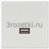 [MALS1122LG] USB 2.0, Термопласт (ударопрочный) блестящий, светло-серый <Jung>