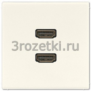 3rozetki.ru - Jung - [MALS1133] 2 x HDMI, Термопласт (ударопрочный) блестящий, слоновая кость.