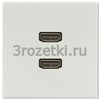 [MALS1133LG] 2 x HDMI, Термопласт (ударопрочный) блестящий, светло-серый <Jung>