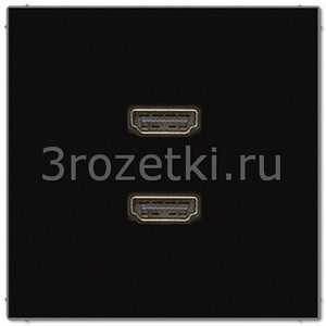 3rozetki.ru - Jung - [MALS1133SW] 2 x HDMI, Термопласт (ударопрочный) блестящий, чёрный.