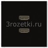 [MALS1133SW] 2 x HDMI, Термопласт (ударопрочный) блестящий, чёрный <Jung>