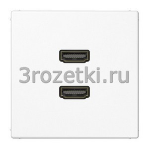 3rozetki.ru - Jung - [MALS1133WW] 2 x HDMI, Термопласт (ударопрочный) блестящий, белый.