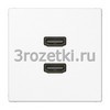 [MALS1133WW] 2 x HDMI, Термопласт (ударопрочный) блестящий, белый <Jung>