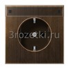 [ME1520KINAAT] SCHUKO®-розетка 16 A / 250 B ~, Металлическое исполнение, латунь Antik <Jung>