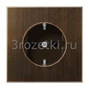 [ME1521AT] SCHUKO®-розетка 16 A / 250 B ~, Металлическое исполнение, латунь Antik <Jung>