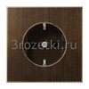 [ME1521KIAT] SCHUKO®-розетка 16 A / 250 B ~, Металлическое исполнение, латунь Antik <Jung>