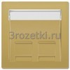 [ME569-30BFPLC-L] Kрышка с полем для надписи 9 x 51 мм, Металлическое исполнение, латунь Classic (лакиров.) <Jung>