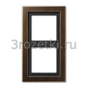 3rozetki.ru - Jung - LS-Design - [MED2982AT] Рамка 2я, вертикальная/горизонтальная, металл  (латунь Antik).