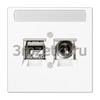 [MMDLS4521WW] LS Smart TV розетка 5…2400 МГц + RJ45 кат. 6А с полем для надписи, белая <Jung>