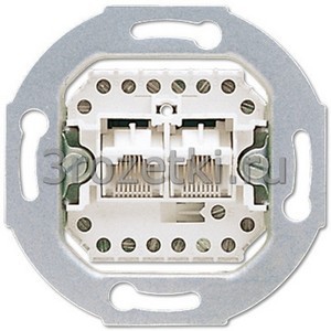 3rozetki.ru - Jung - [UAE8-8UPO] Механизм компьютерной двойной розетки 2xRJ45 .