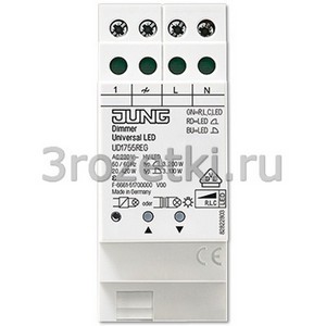 3rozetki.ru - Jung - [UD1755REG]  Диммер универсальный LED REG-корпус 2 TE.