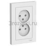 [ATN000120] ATLASDESIGN РОЗЕТКА двойная без заземления,16А, в сборе, БЕЛЫЙ () <Schneider Electric->