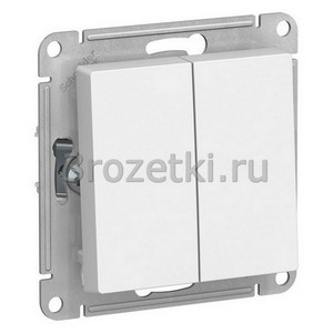 3rozetki.ru - Systeme Electric - AtlasDesign - [ATN000165] Выключатель 2-клавишный проходной (белый).