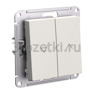 3rozetki.ru - Systeme Electric - AtlasDesign - [ATN000219] Выключатель 2-клавишный жалюзийный (слоновая кость).