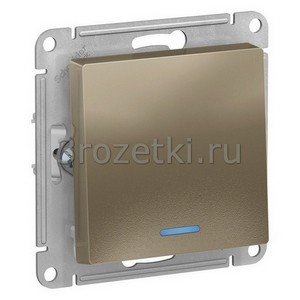 3rozetki.ru - Systeme Electric - AtlasDesign - [ATN000513] Выключатель 1-клавишный с подсветкой (шампань).