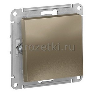 3rozetki.ru - Systeme Electric - AtlasDesign - [ATN000515] Кнопка без фиксации 1-клавишная 1НО (шампань).