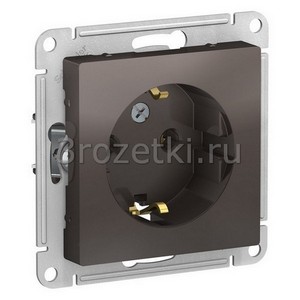 3rozetki.ru - Systeme Electric - AtlasDesign - [ATN000643] Розетка SCHUKO с з/к (мокко).